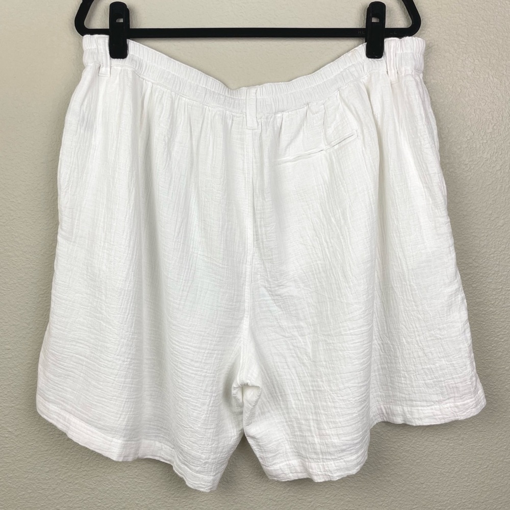 Aerie Women's XL Daybreak Trouser Short White Mid Rise 100% Cotton Beach MidRise - Picture 10 of 16